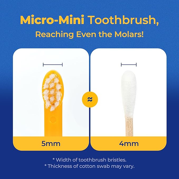PETHROOM] Pet Toothbrush - Cats, Kitten, Small Dog Dental Care, Removing Teeth Tartar | Soft Bristle Cleaning Toothbrush Cat (Extra Small)