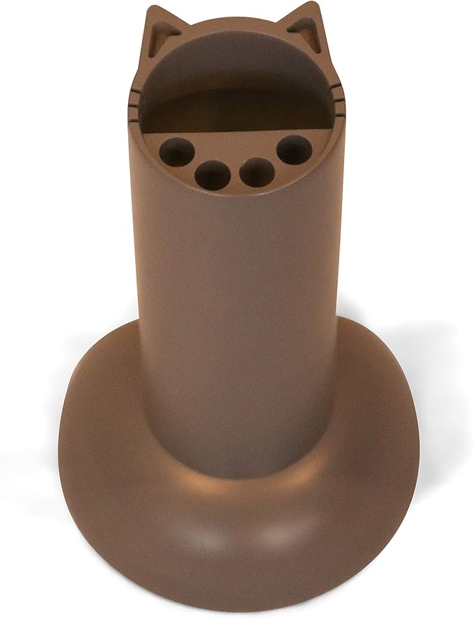 Cat Teaser Wand Holder. Keep Cats Safe with This Unique Cat Toy Storage Solution. Organize Feather Cat Wand Toys. Patent Pending (Gray)