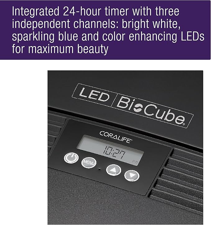 Coralife LED BioCube Aquarium Fish Tank Kit for Saltwater, Marine, Reef or Live Plants, 32 Gallon
