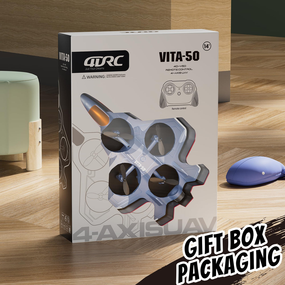 4DRC RC Planes Remote Control Airplanes for Kids, Foam Remote Control Planes for Kids Adults Beginners, Remote Control Helicopter Fighter Jet Drones for Kids Adults, 360° Flip Easy to Fly
