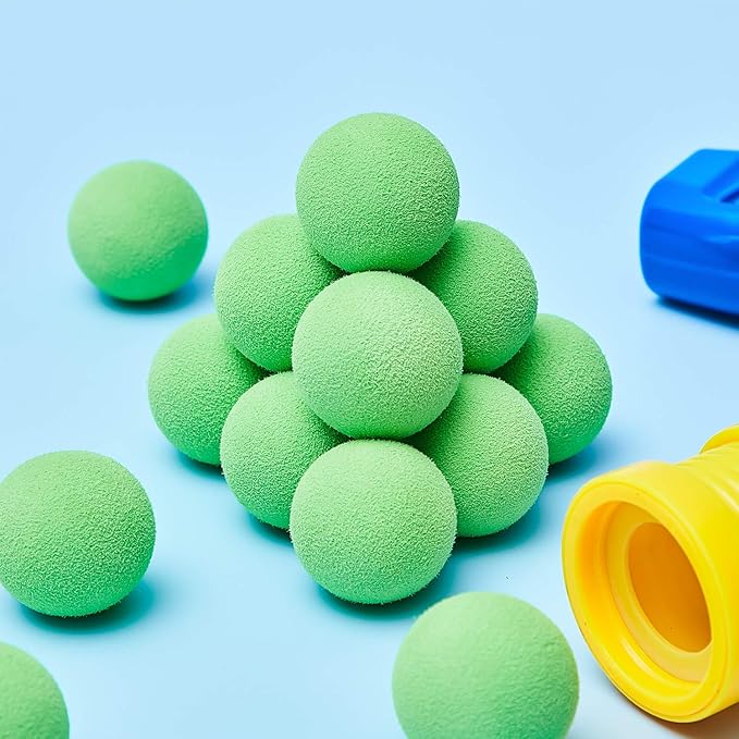 Frienda 24 Pieces Refill Balls Soft Green Foam Balls Refills Approx 1. 1 Inch in Diameter, Soft Small Light Cat Ball Toys