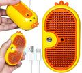 3-in-1 Rechargeable Steam Brush for Cats & Dogs - Anti-Static Spray Pet Grooming Brush with Warm Mist Massage, Hair Shedding Control, Detangling Comb & Cleaning Tool for Effective Deshedding