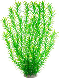 Aquarium Plastic Plants Large, Artificial Plastic Long Fish Tank Plants Decoration Ornaments Safe for All Fish 21 Inches Tall (J07 Green)