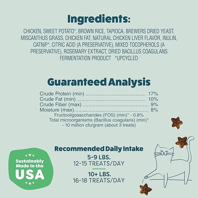 Shameless Pets Digestive Health Catnip Chicken Crunchy Cat Treats