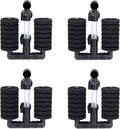 AQUANEAT 4 Pack Double Bio Sponge Filter, for Fry, Betta, Shrimp, Nano, Aquarium Fish Tank (Small up to 20 Gal)