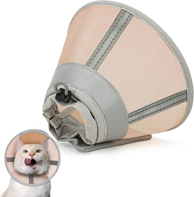 Cat Cone Collar Soft, Cat Recovery Collar for Large Medium Small Cats Kittens, Pet Cone Alternative After Surgery