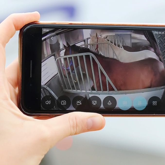 Equine Eye Voyager - Wireless Horse Trailer Camera – Live Video to Your Mobile with Night Vision, Audio - 8 Hours Battery Life - No Cell Signal Needed - Compatible with iPhone & Android Devices