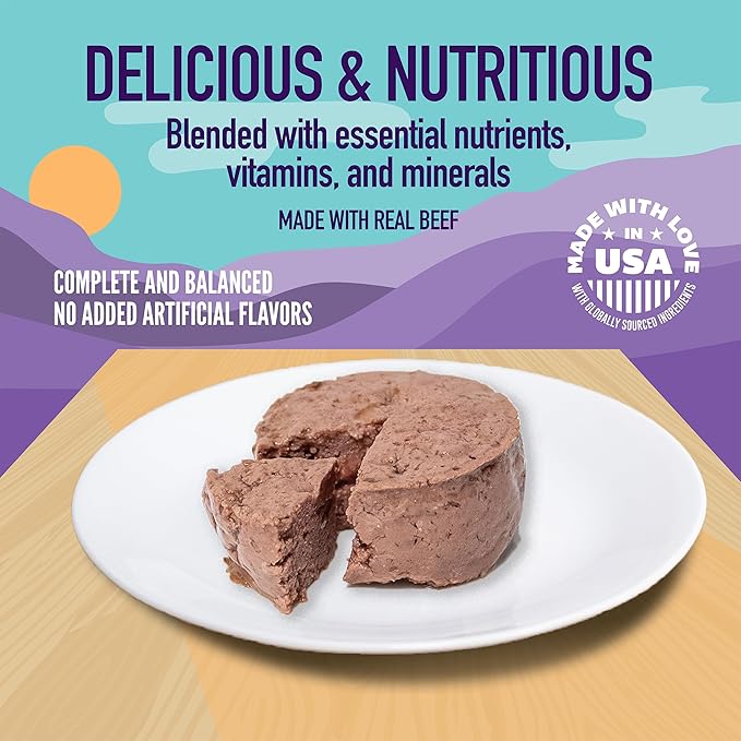 A Strong Heart Canned Wet Cat Food, Beef Dinner Paté - 3 oz Cans (Pack of 24), Made in The USA with Real Beef