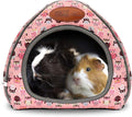 BWOGUE Guinea Pig House Bed Cozy Hamster Cave Large Hideout for Dwarf Rabbits Hedgehog Bearded Dragon Winter Nest Hamster Cage Accessories
