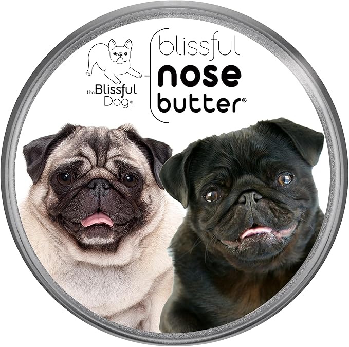 The Blissful Dog Pug Duo Unscented Nose Butter - Dog Nose Butter, 2 Ounce