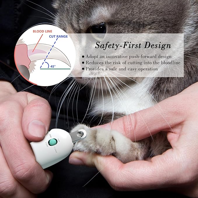 Dog Nail Clipper Cat Nail Trimmer, Adjustable Aperture, Safety-First Design, Inbuilt Nail File for Pets Claw Care Pet Grooming
