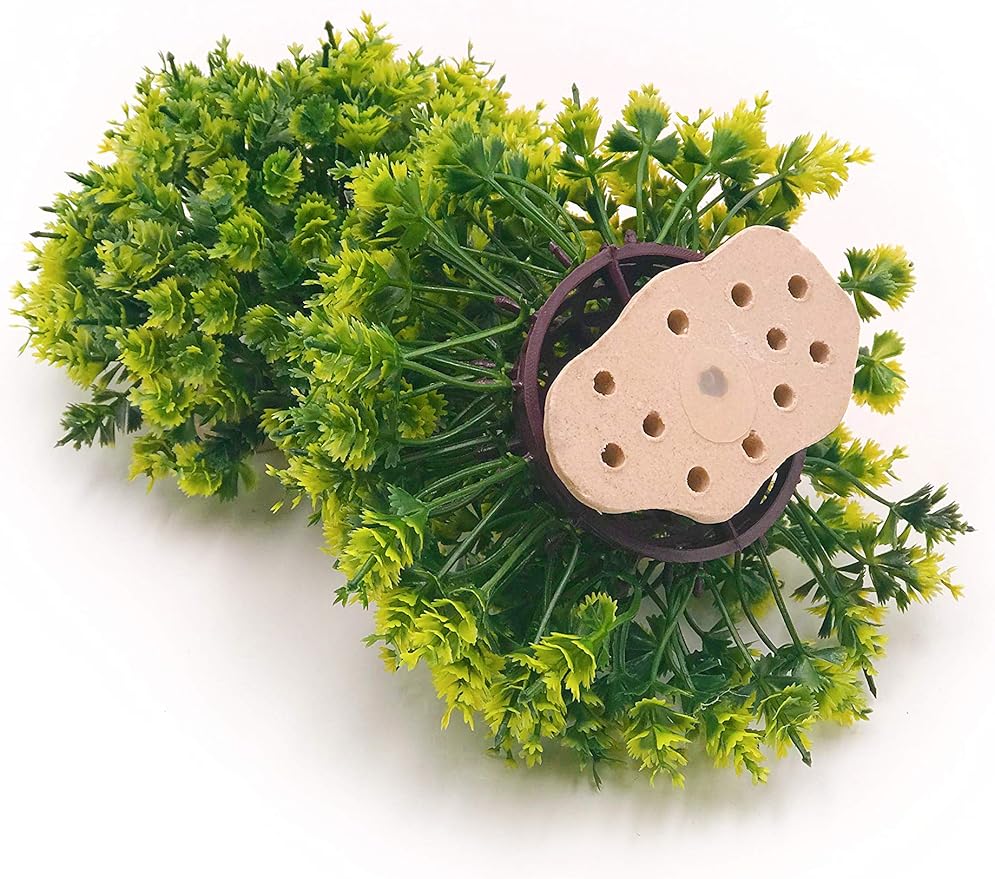 BEGONDIS 2Pcs Aquarium Decorations Fish Tank Artificial Green Water Plants Made of Soft Plastic