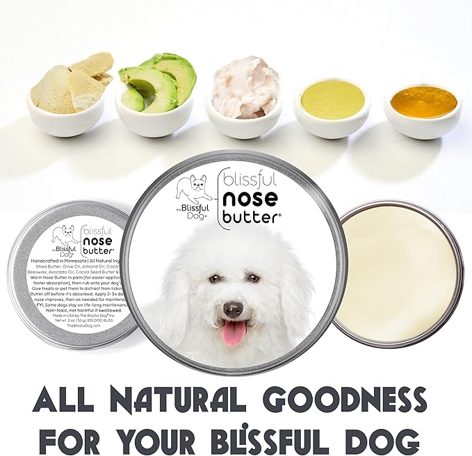 The Blissful Dog Bichon Frise Unscented Nose Butter, 8-Ounce