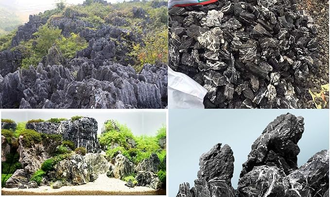 Voulosimi 18 lb Seiryu Rock Stone for Aquariums, Landscaping Model,Tank Decoration
