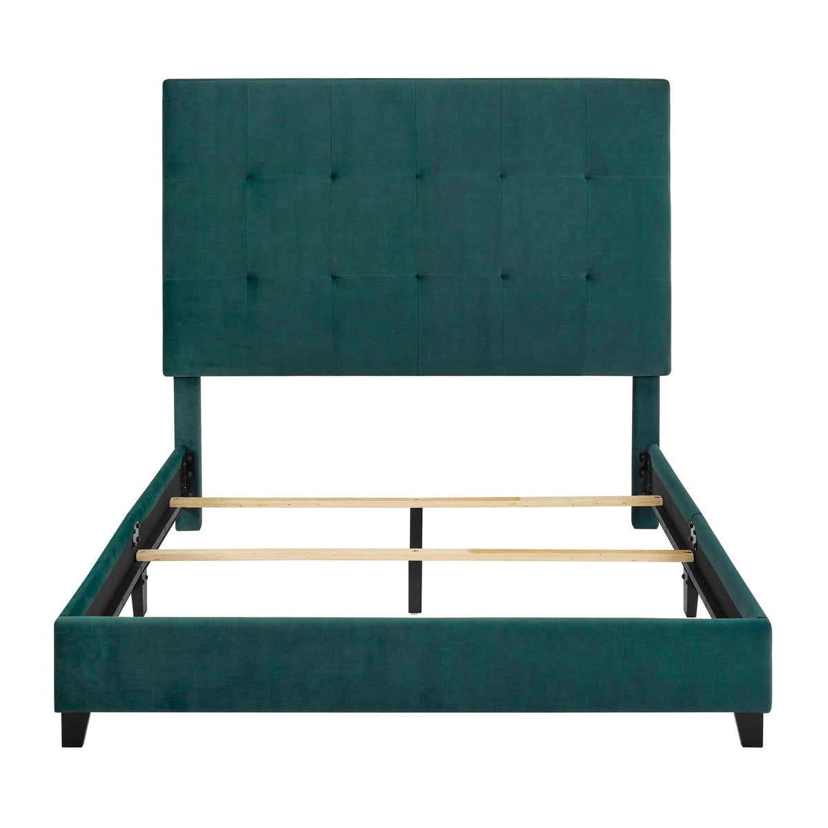 Tufted Upholstered Headboard Platform Bed