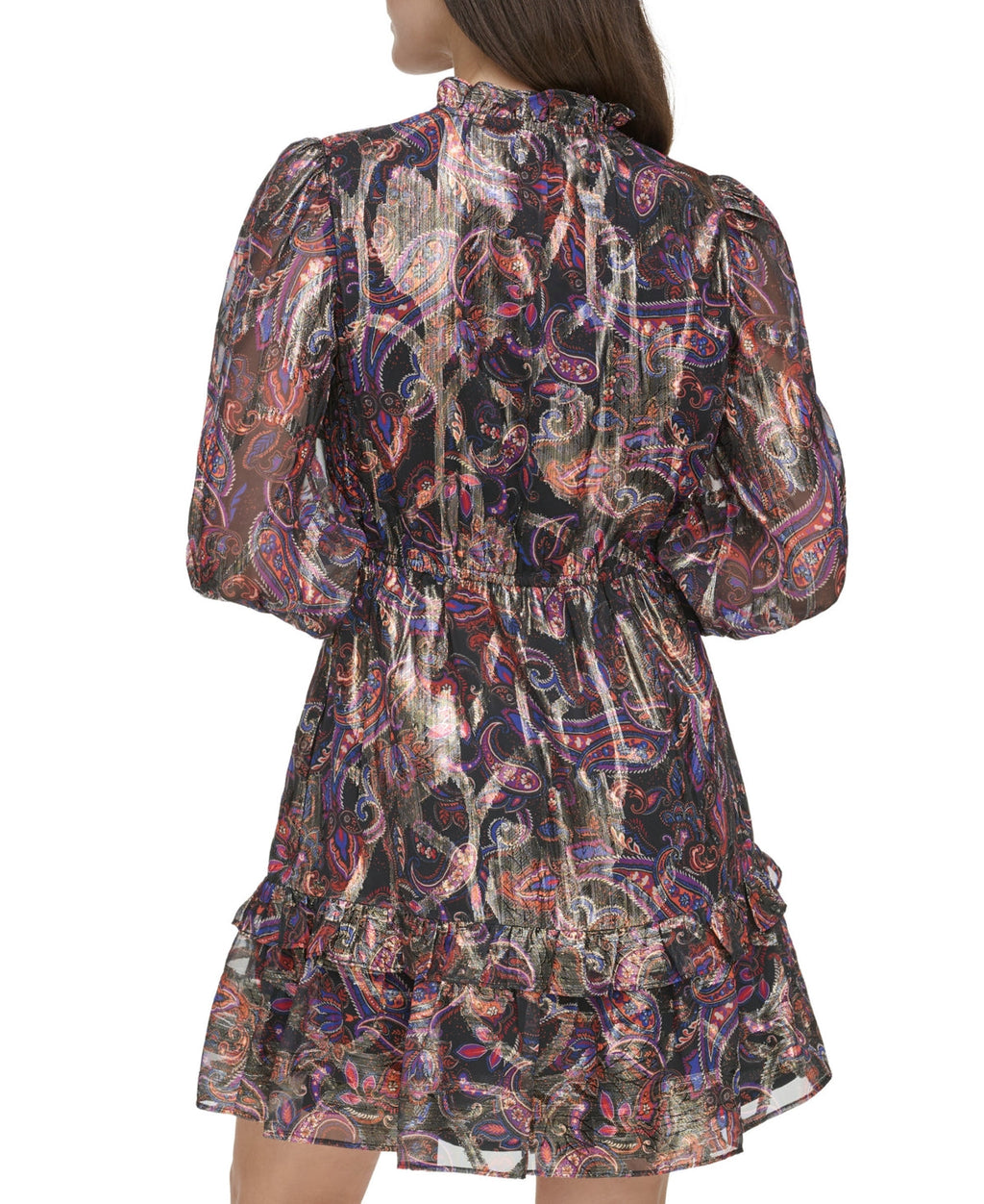 Vince Camuto Womens Paisley-Print Fit and Flare Dress , Size 16