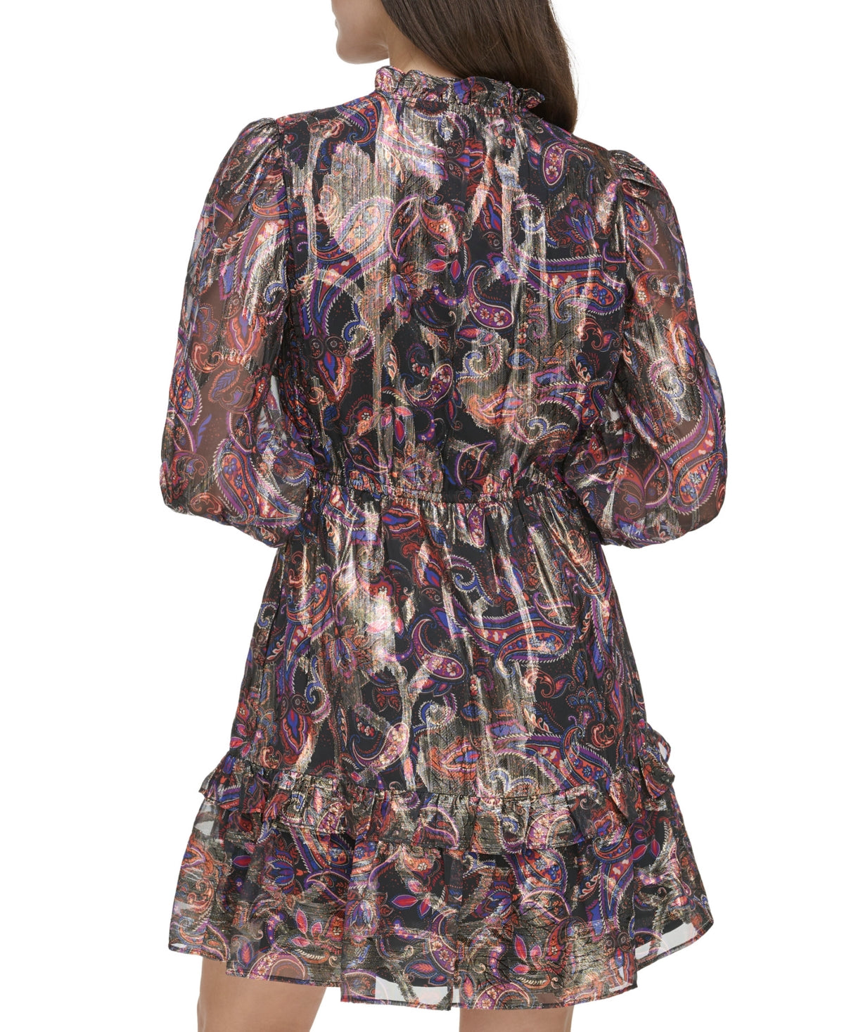 Vince Camuto Womens Paisley-Print Fit and Flare Dress , Size 16