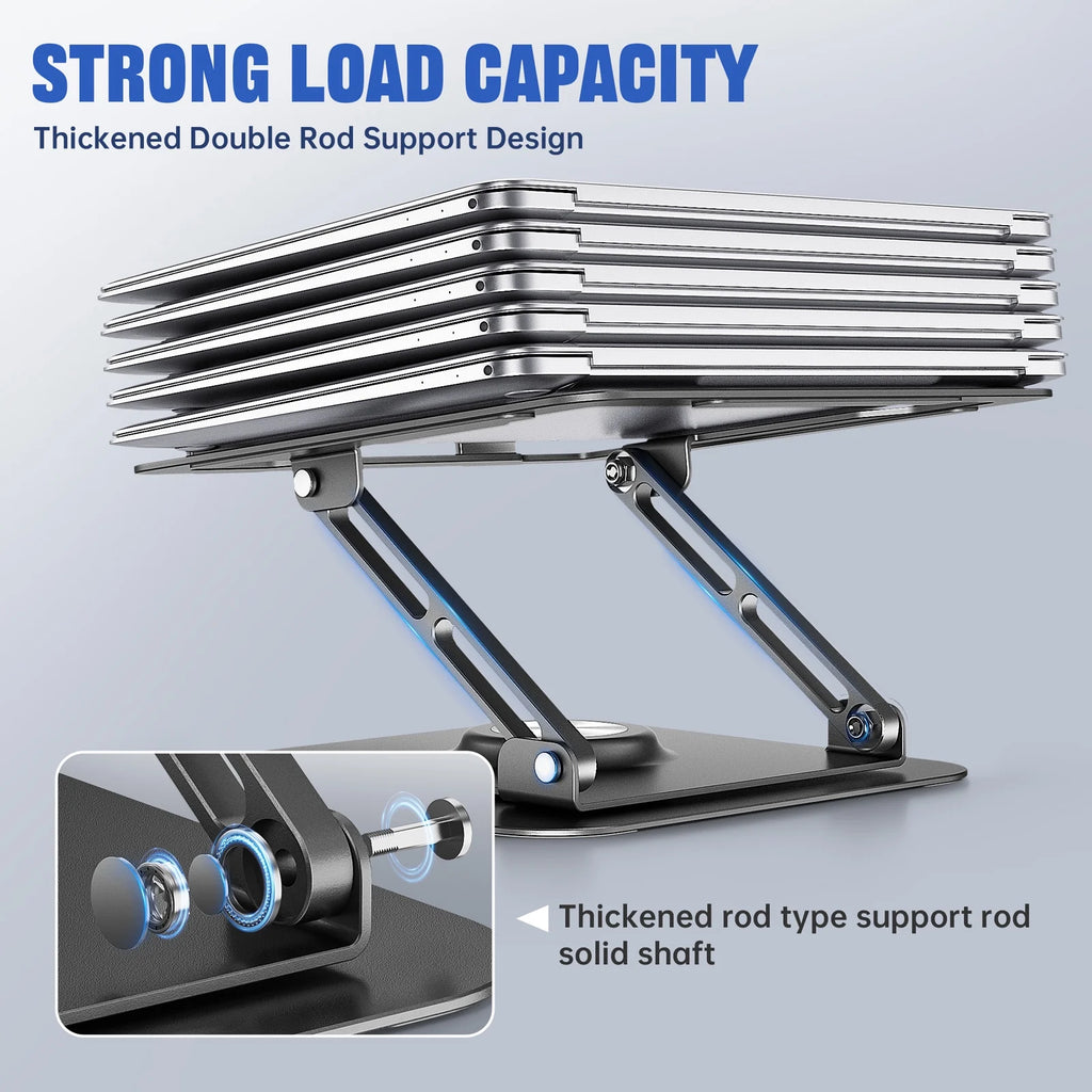 Laptop Stand for Desk, Foldable & Portable Computer Stand 360° Rotating, for 10-16" Laptops