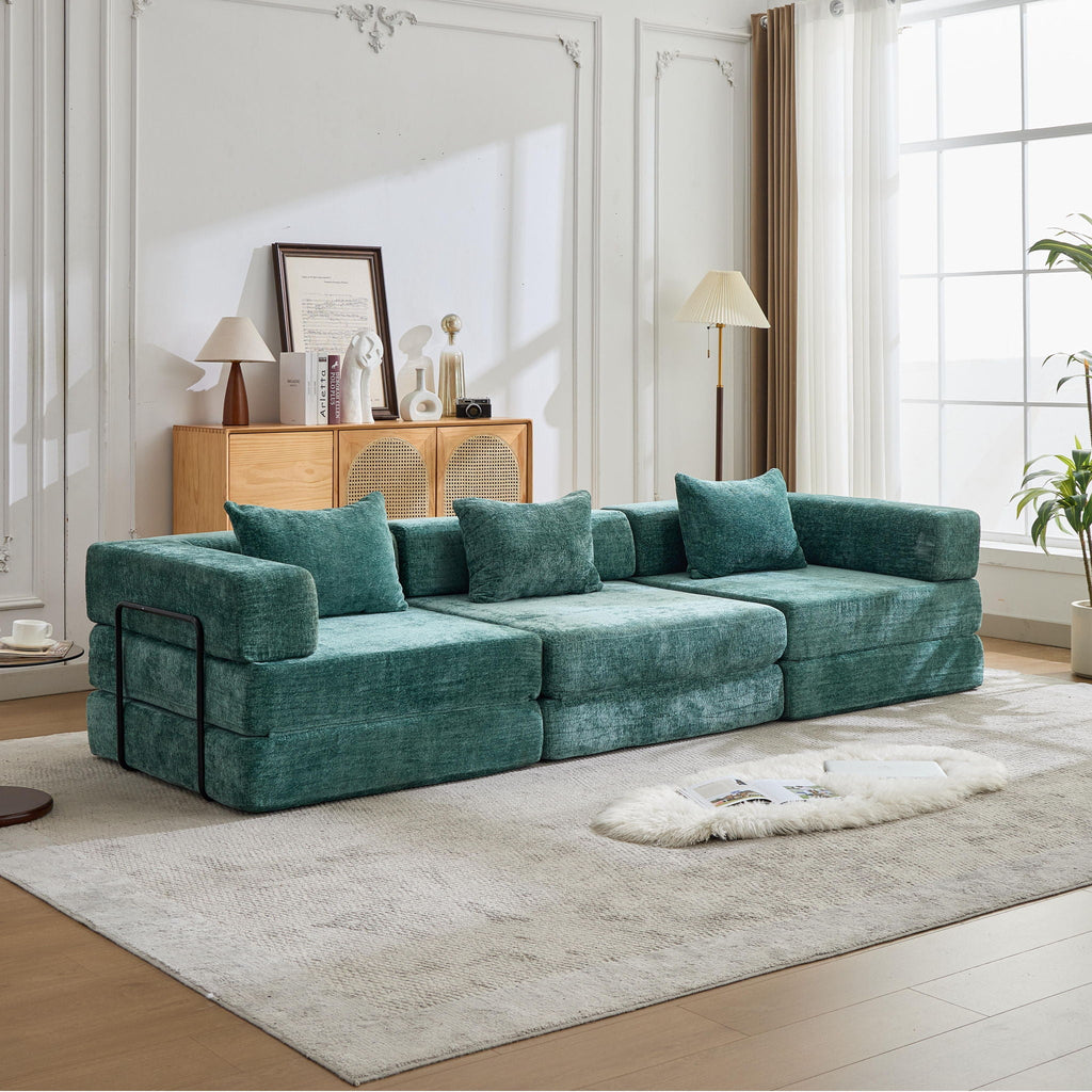 Convertible Floor Sofa Bed, Boneless Modular Sectional Sofa For Living Room
