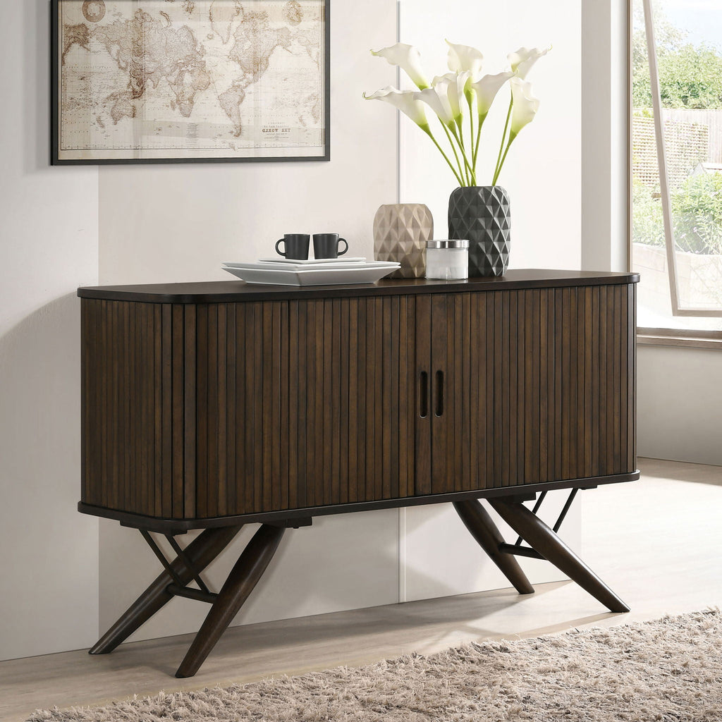 Wes - 2 Door Sideboard Buffet Storage Cabinet - Walnut
