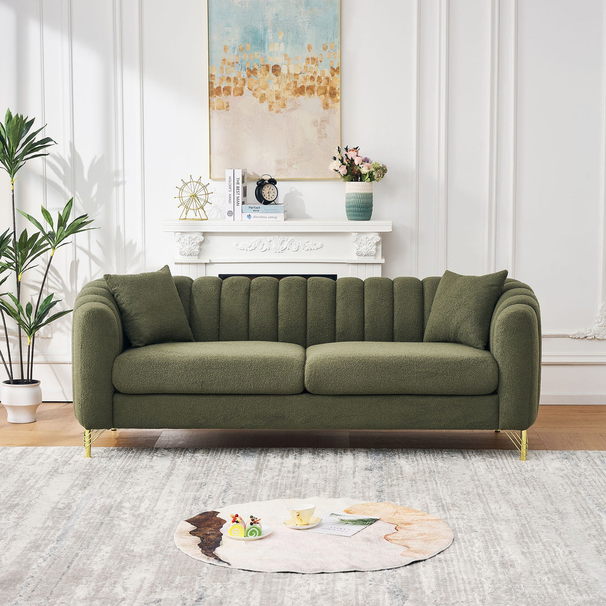 Tufted Oversized Sofa For Living Spaces