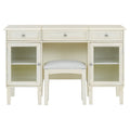 Multi Functional 2 In 1 Vanity Desk With Flip Top Mirror Material - White Oak