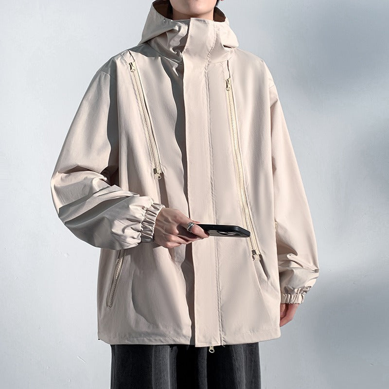 Spring And Autumn Waterproof Windproof New Men's Outdoor Sports On Foot Mountaineering Shell Jacket