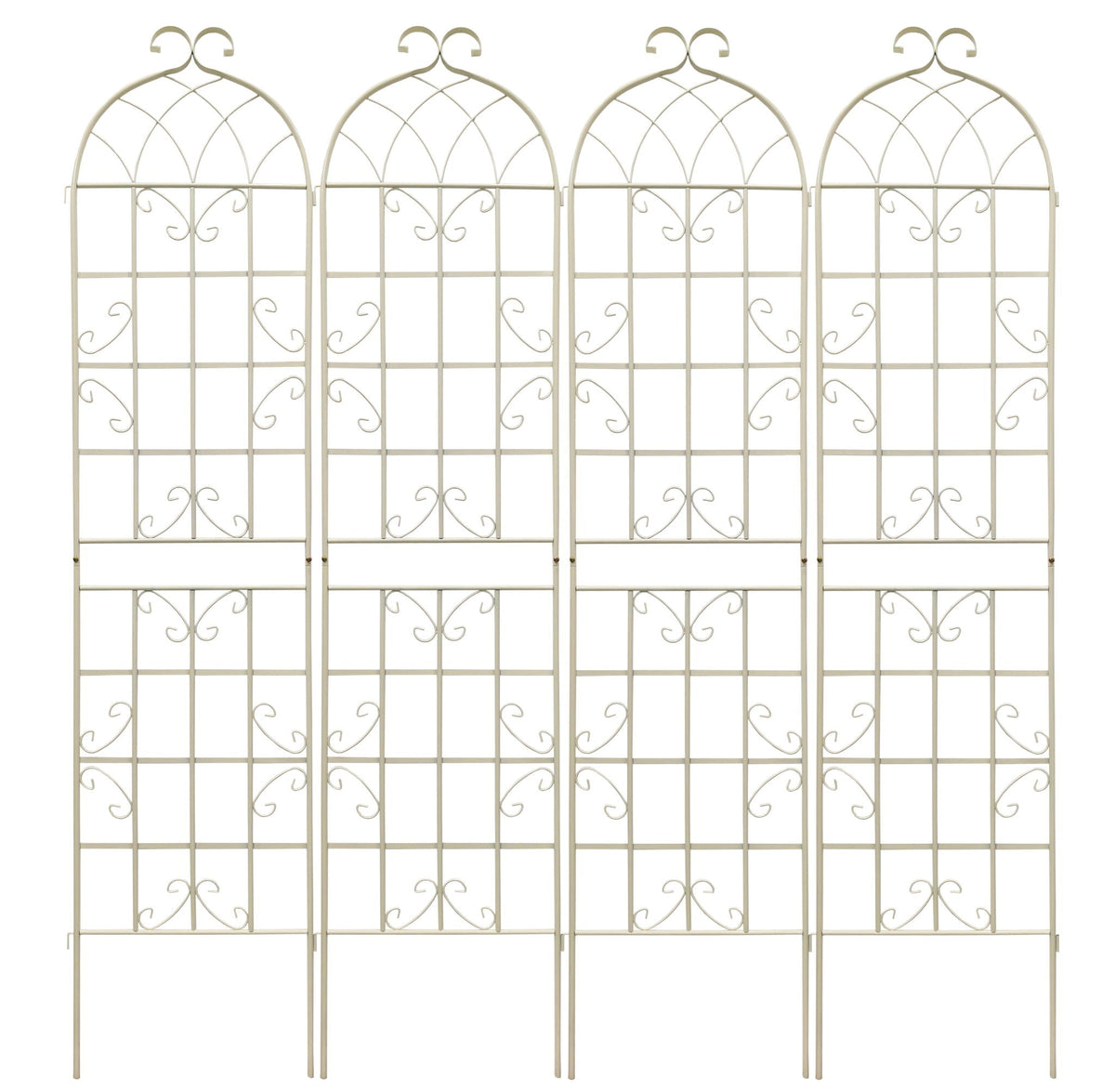 Metal Garden Rustproof Trellis For Climbing Plants Outdoor Flower Support