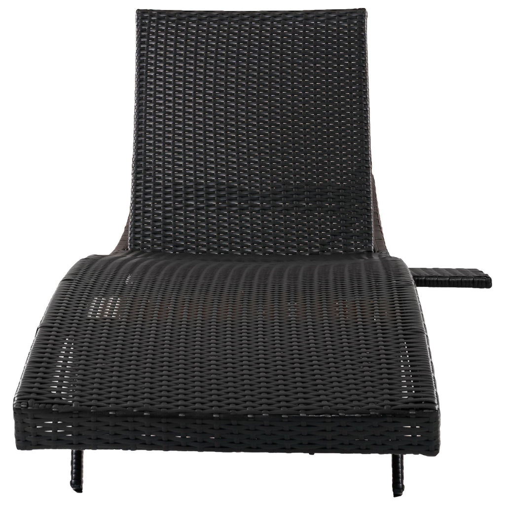 K&K 80'' Patio Wicker Chaise Lounge Chairs Set of 2