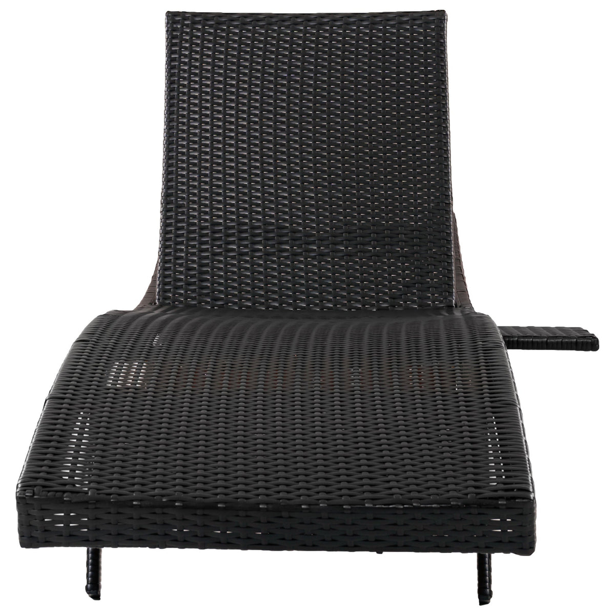 K&K 80'' Patio Wicker Chaise Lounge Chairs Set of 2