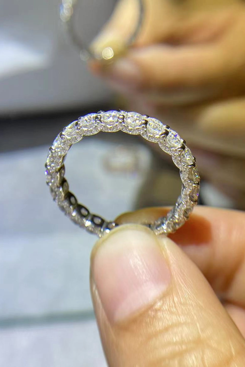 You've Got It 1.5 Carat Sparkala™ Eternity Ring (Platinum Over Pure Sterling Silver)