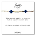 Faith Over Fear Gemstone Cross Bracelet-Lapis Lazuli Cross
