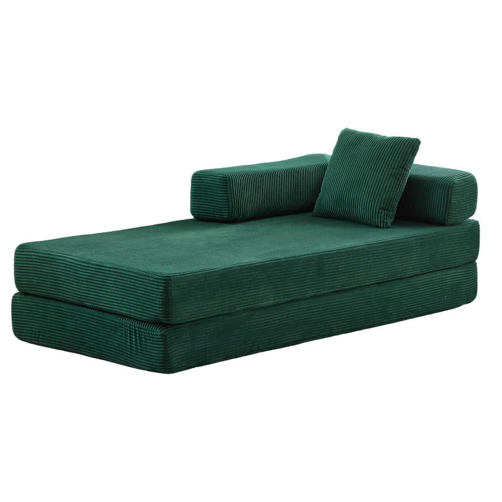 Floor Couch, Convertible Floor Sofa Bed With Pillow Back Support Armrest