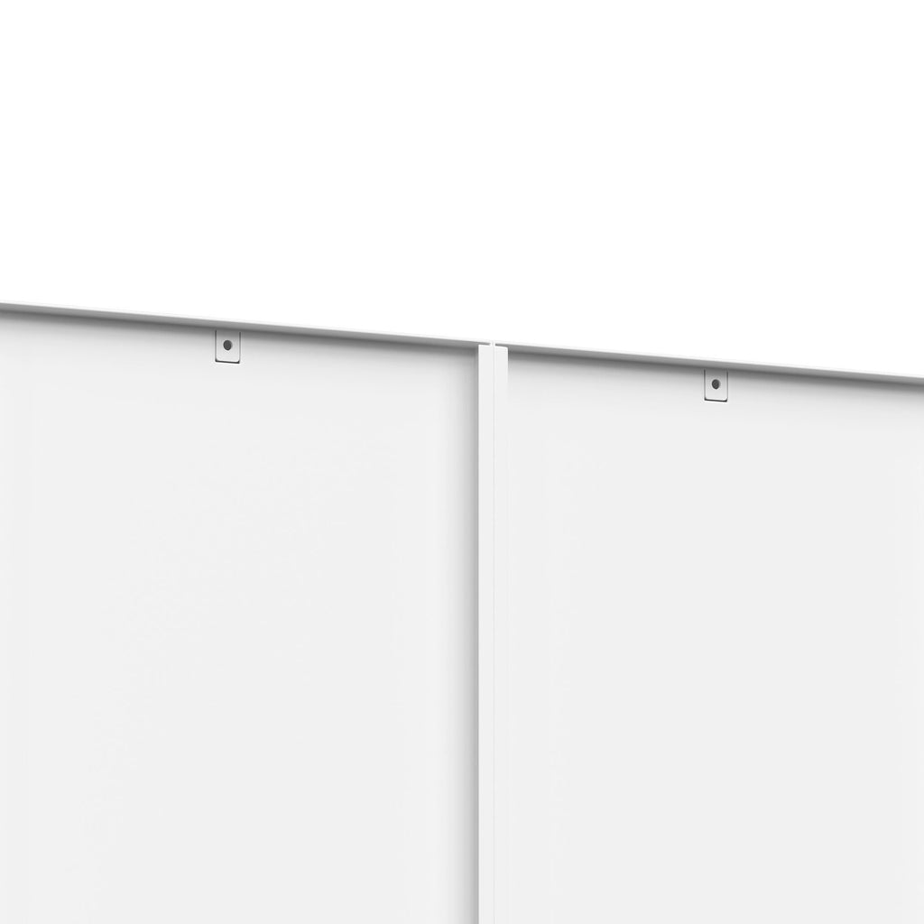Bookcase Tall 5-Tier Adjustable Storage Shelf With Door Deep - White