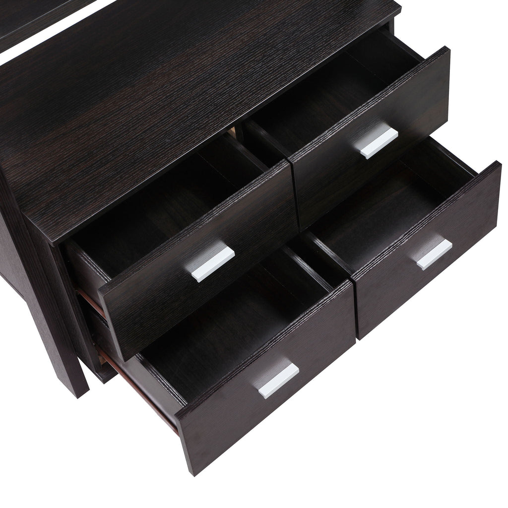 Blackburn - 3 Piece Ladder Bookshelf Set With Modular Design - Cappuccino