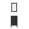 Goodyo Bathroom Vanity Sink Combo with Water-Grain Top - Black