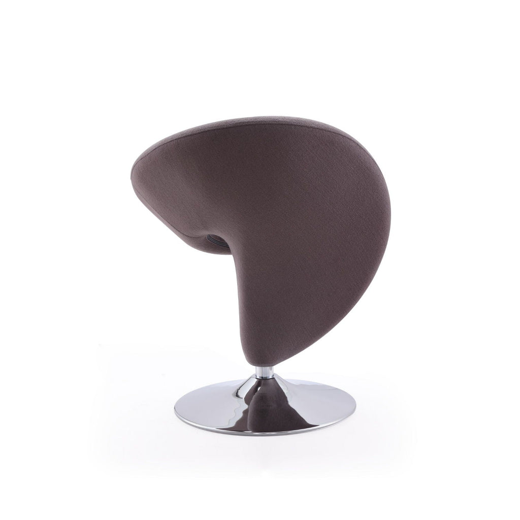 Modern Swivel Lounge Chair With Base - Gray