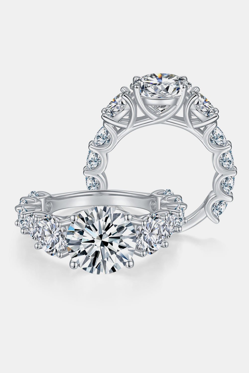 8 Carat Brilliant Round Cut Sparkala™ Pure Sterling Silver Ring