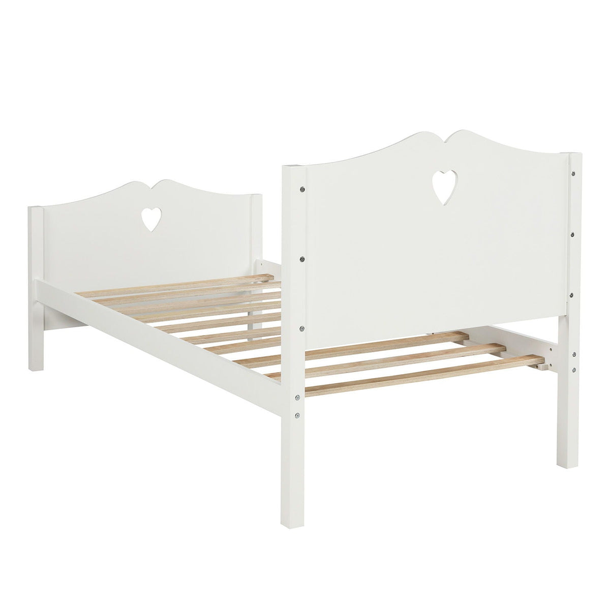 Platform Bed With Slat Support And Headboard And Footboard