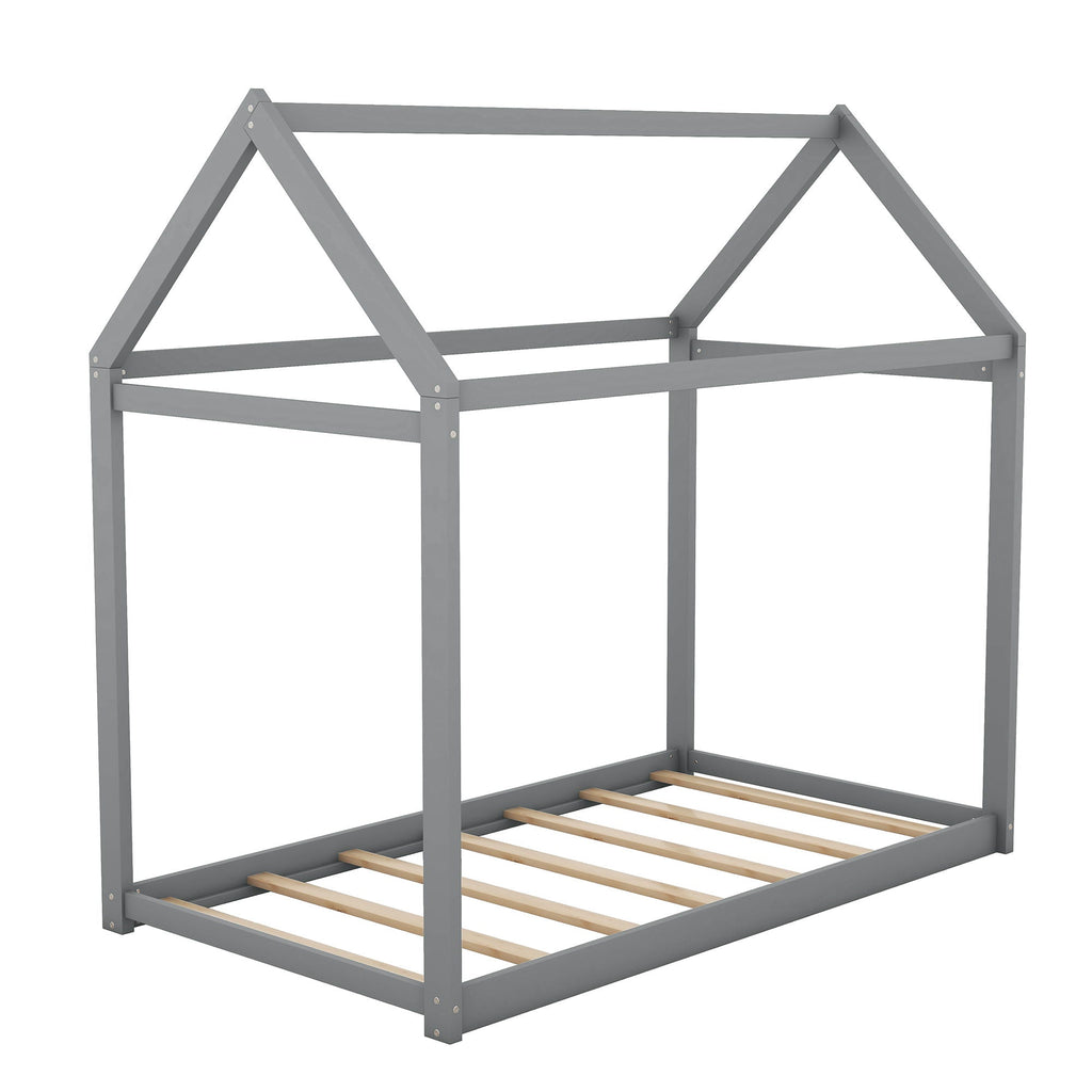 Wooden House Shaped Bed