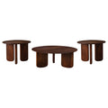 Columbo - 3 Piece Coffee And End Table Set With Round Tops - Brown