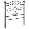 Twin Headboard With Scrollwork Design - Black