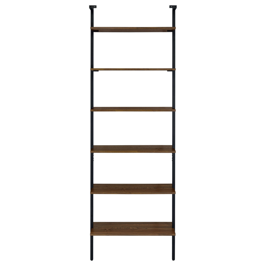 Christy - Owens - 6 Shelf Wall Bookshelf - Walnut