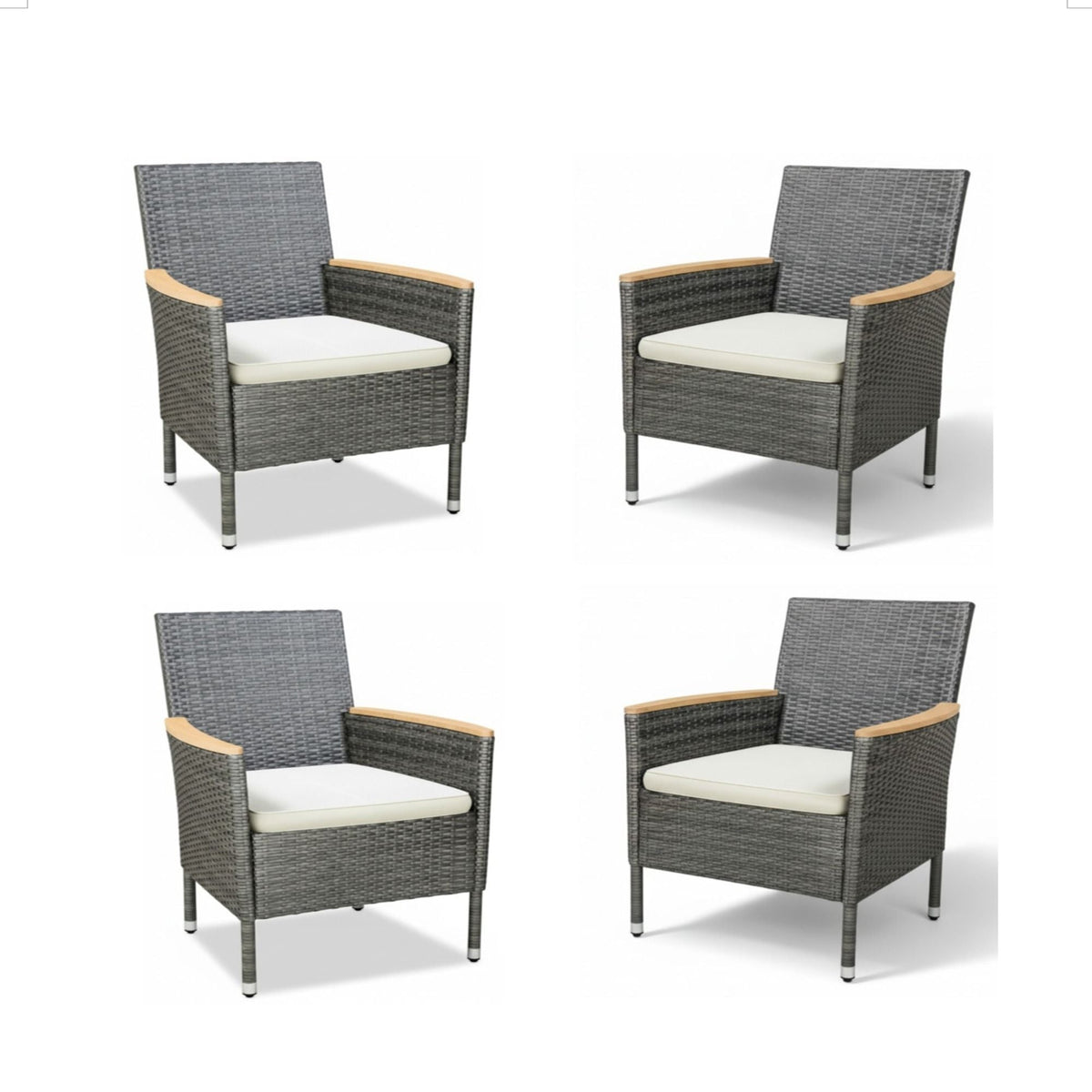 4 Piece All-Weather Patio Dining Chair Set