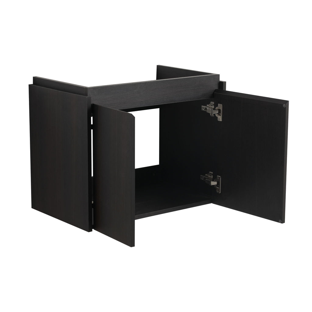 Modern Bathroom Vanity With Ceramic Basin, Wall Mounted Floating Sink Combo, Storage Cabinet