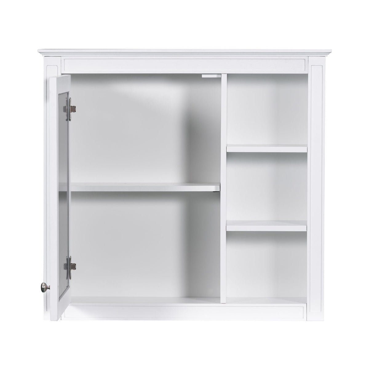 Bathroom Vanity With Medicine Cabinet, Royal Mirror Cabinet, Modern Bathroom Storage Cabinet With 2 Soft Closing Doors And 4 Drawers
