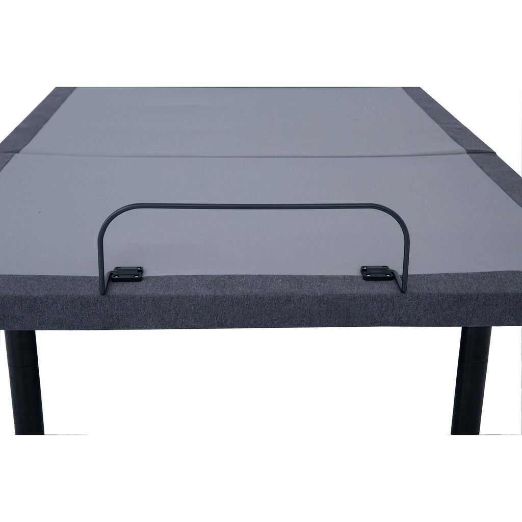 California King Adjustable Bed Base With Ergonomic Support And Wireless Remote Control - Black