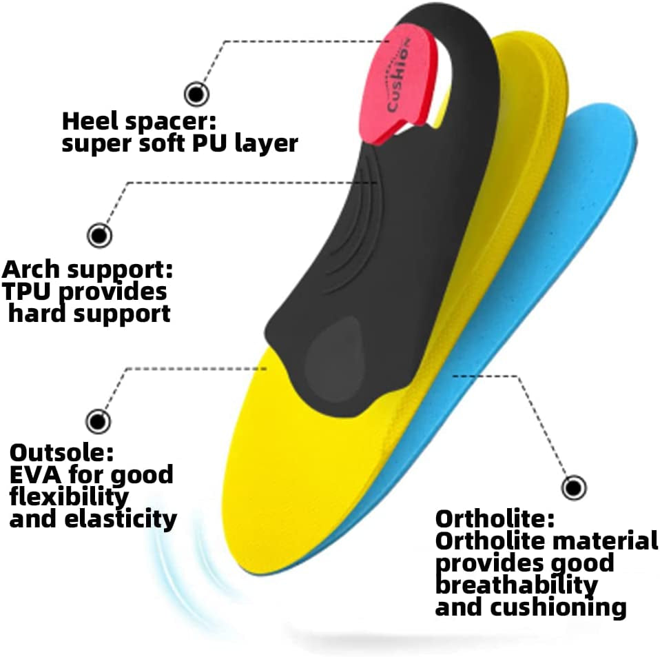 Heavy Duty Support Pain Relief Orthotics - 220+ Lbs Plantar Fasciitis High Arch