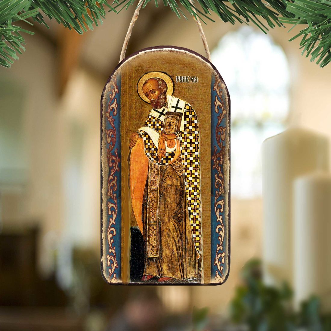 Saint Nick Religious Christian Sacred Icon Ornament - Inspirational Icon Décor - 87033