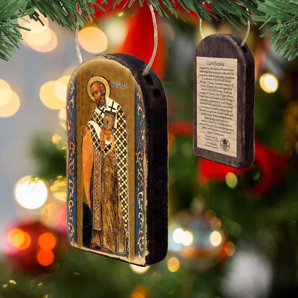 Saint Nick Religious Christian Sacred Icon Ornament - Inspirational Icon Décor - 87033